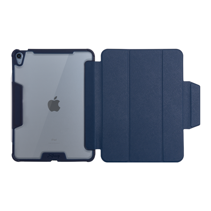 เคสไอแพด iPad Air5 Air4 กันงอ กันกระแทก หลังใส สีน้ำเงิน(Navy Blue)