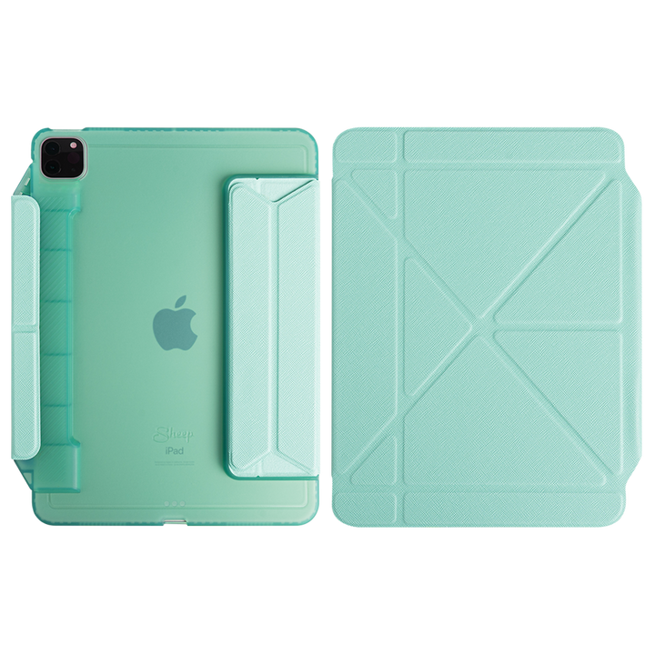 เคสไอแพด โปร11 M1 เจน3 สีเขียว(Green) ด้านหลัง เก็บเคสปากกาได้
