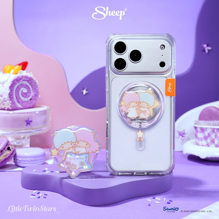 ที่แปะมือถือ ใช้คู่เคส little twin stars sanrio ลิขสิทธิ์แท้ phone accessories สีม่วง ลิตเติ้ลทวินสตาร์ griptok magsafe