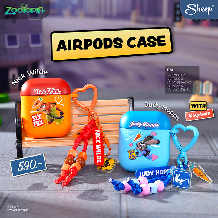 เคสแอร์พอด ซูโทเปีย นิค จูดี้ คู่จิ้น nick & judy airpods case zootopia ลิขสิทธิ์แท้
