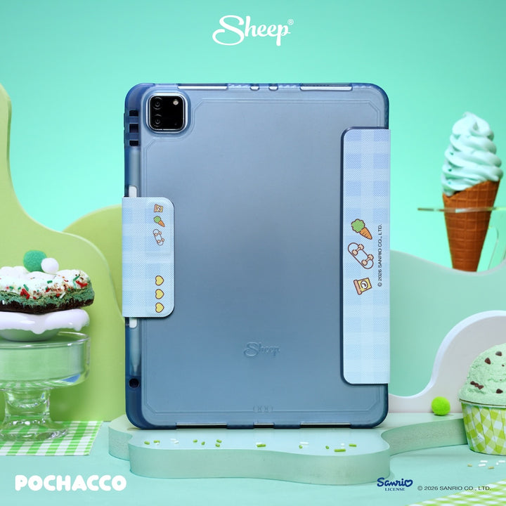 เคสโปเชโกะ ipad case sanrio เคสไอแพด โปเชโกะ สีเขียว ฟ้า ลิขสิทธิ์แท้ sanrio กันกระแทก น้ำหนักเบา พกง่าย สายจด วาด