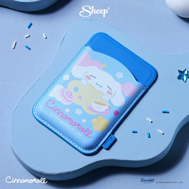 เคสใส่บัตร cinnamoroll ซินนามอนโรล สีฟ้า น้ำเงิน phone wallet magsafe accessories ลิขสิทธิ์แท้ ใช้คู่เคส sanrio ซานริโอ้