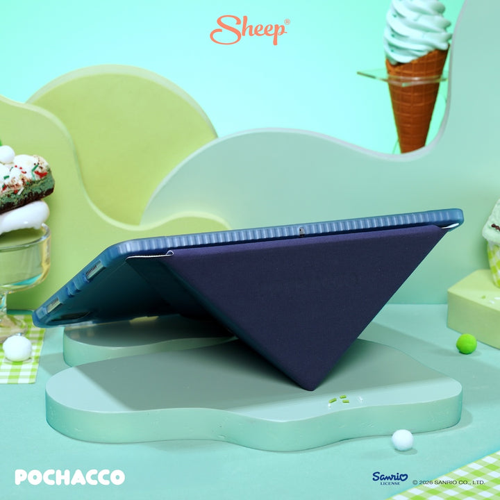 เคสไอแพด กันกระแทก โปเชโกะ pochacco ipad case เคสโปเชโกะ พกง่าย น้ำหนักเบา ลิขสิทธิ์แท้ sanrio ซานริโอ้ สีเขียว ฟ้า