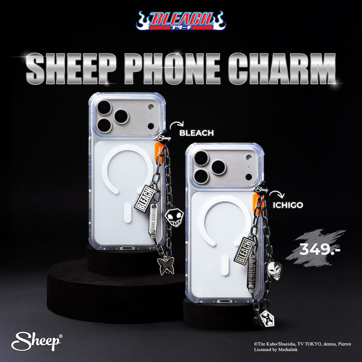 สายห้อย มือถือ Phone Charm เคส Case BLEACH บลีช เทพมรณะ ลิขสิทธิ์แท้ Ichigo อิจิโกะ ลายเท่ ๆ สีดำ