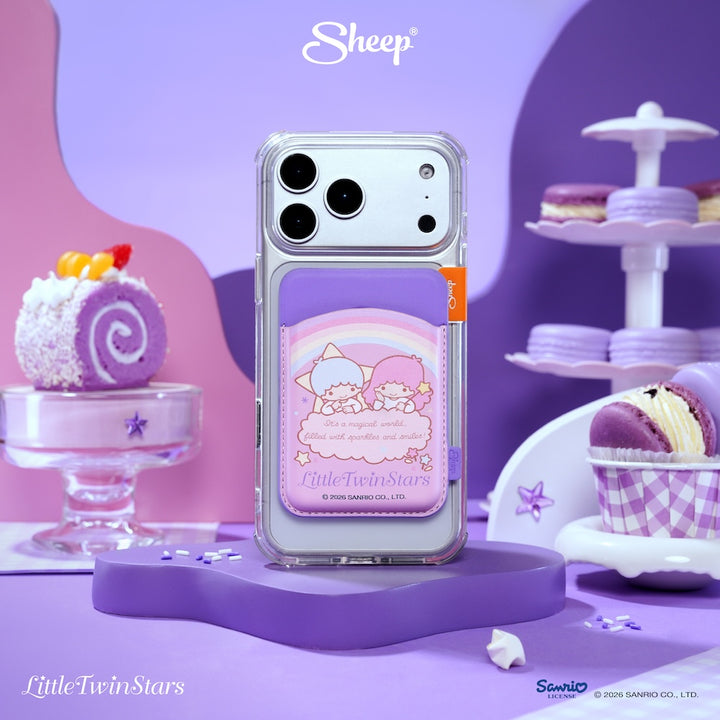 magsafe wallet little twin stars phone accessories ลิตเติ้ลทวินสตาร์ สีม่วง ใช้คู่เคส sanrio ที่ใส่บัตร แปะมือถือ card holder