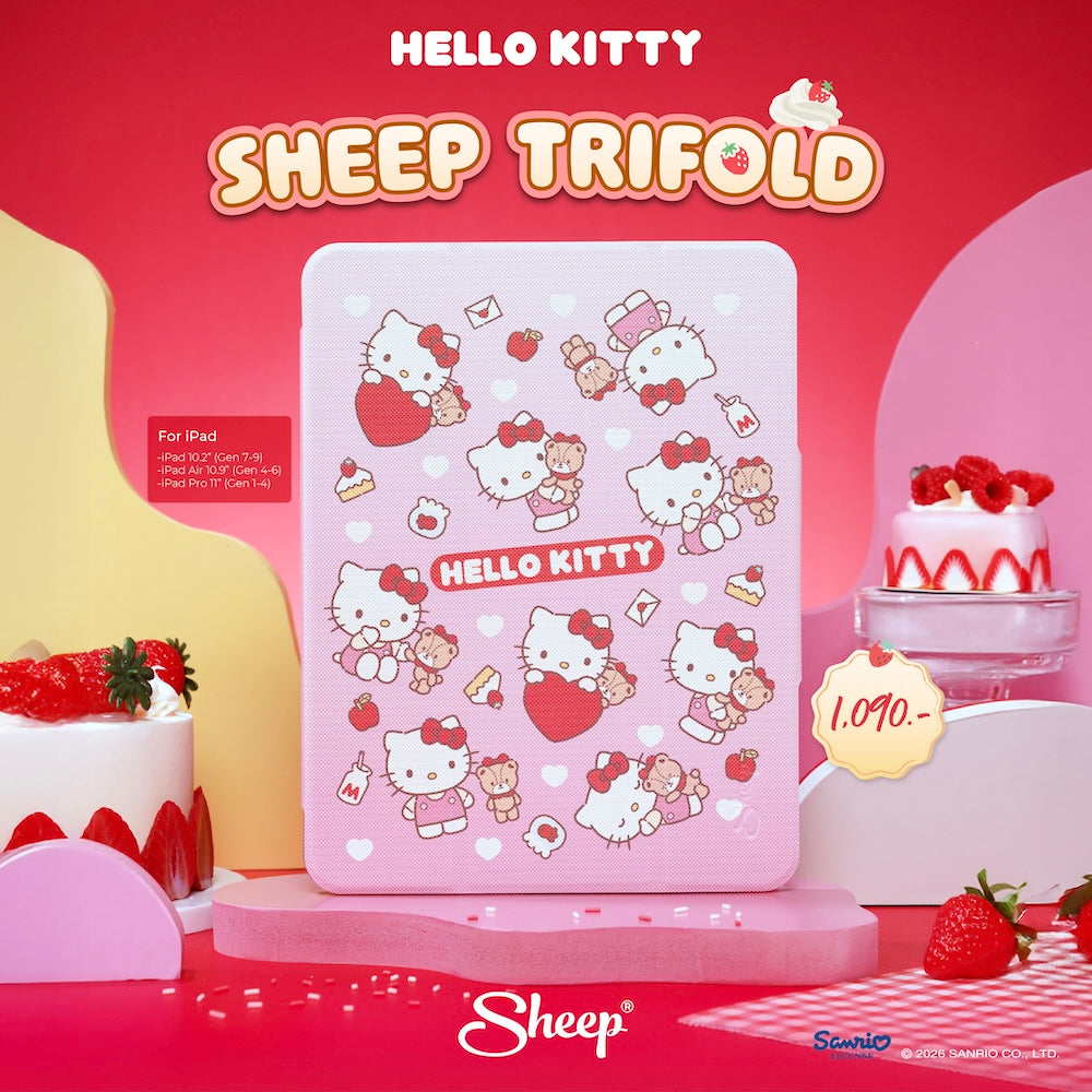 hello kitty ipad case เคส ไอแพด คิตตี้ ซานริโอ้ สายจด วาด ลิขสิทธิ์แท้ sanrio ซานริโอ้ กันกระแทก พกง่าย น้ำหนักเบา เคสคิตตี้