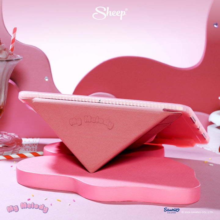 เคสไอแพด กันงอ มายเมโลดี้ my melody ipad case กันกระแทก ลิขสิทธิ์แท้ sanrio แถม ปลอกปากกา ซานริโอ้ พับได้ แนวตั้ง นอน