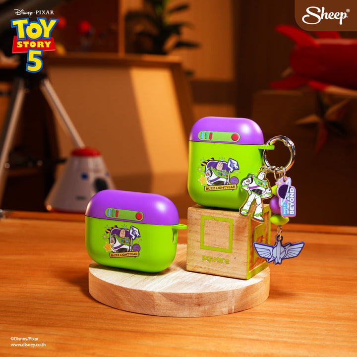 ดิสนีย์ Disney เคส case Toy Story 5 ลิขสิทธิ์แท้ ของสะสม ทอย สตอรี่ airpods pro แอร์พอด buzz สี เขียว ม่วง keyring