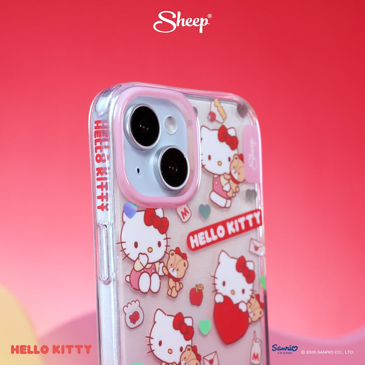 เคสคิตตี้ ไอโฟน ลายน่ารัก hello kitty iphone case sketch ลิขสิทธิ์แท้ sanrio สีแดง ชมพู ซานริโอ้ กันกระแทก