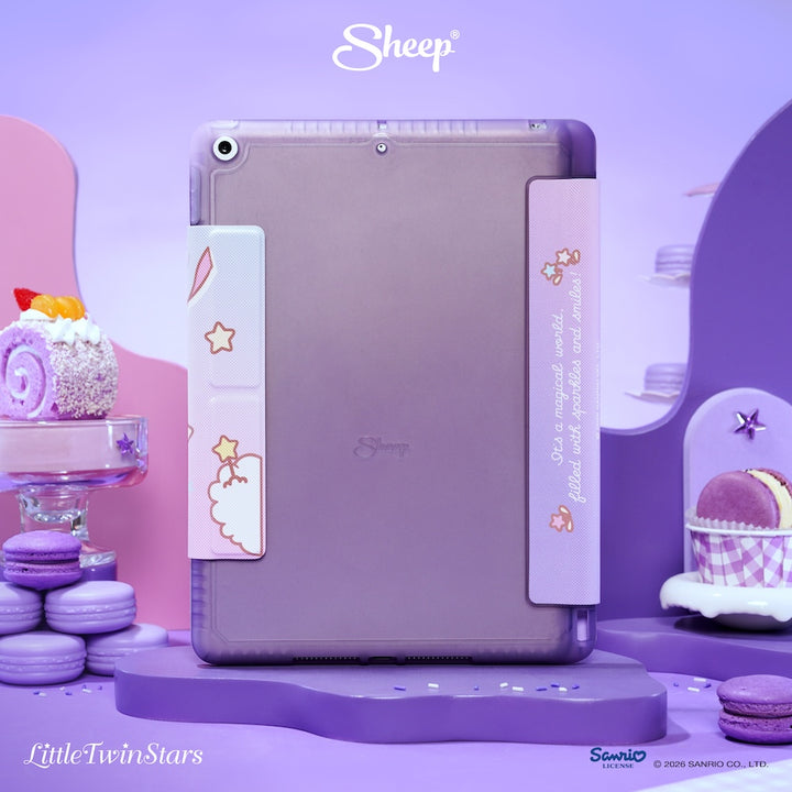 เคสไอแพด little twin stars สีม่วง พาสเทล ipad case ลิตเติ้ลทวินสตาร์ ซานริโอ้ ลิขสิทธิ์แท้ sanrio กันกระแทก น้ำหนักเบา พกง่าย