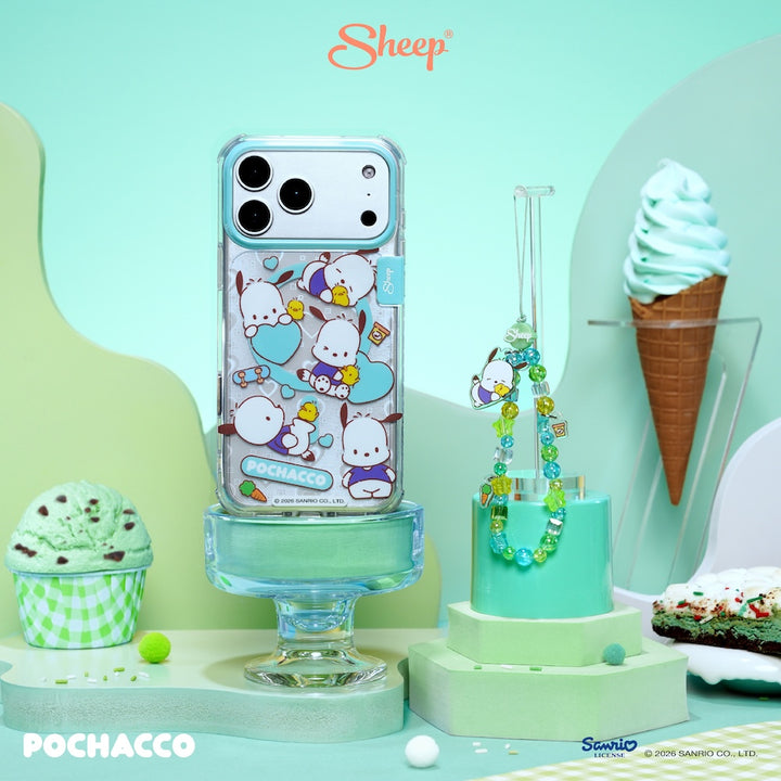 pochacco magsafe iphone case ลายน่ารัก เคส ไอโฟน โปเชโกะ สีเขียว ลิขสิทธิ์แท้ sanrio 17 pro max canvas ซานริโอ้