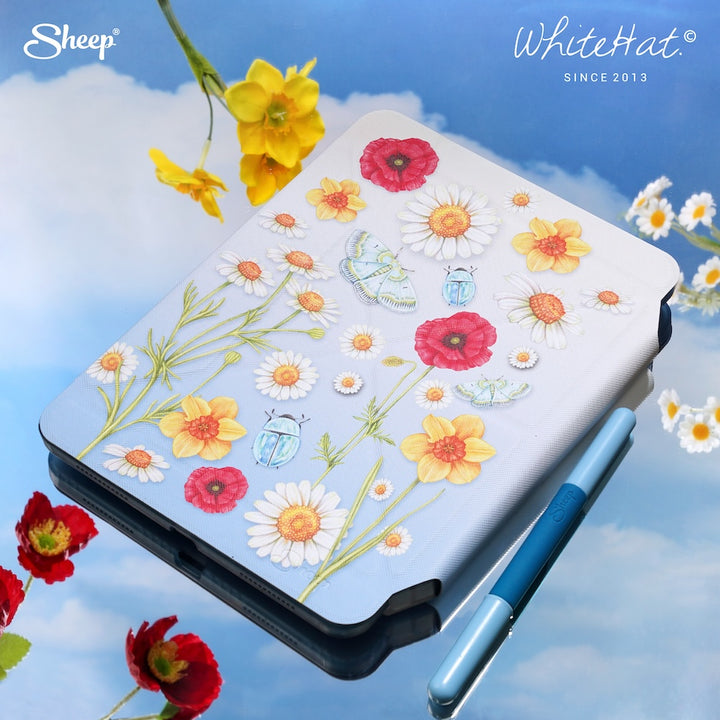 iPad case Whitehat flower gadget เคสดอกไม้ whitehat แถมปากกา
