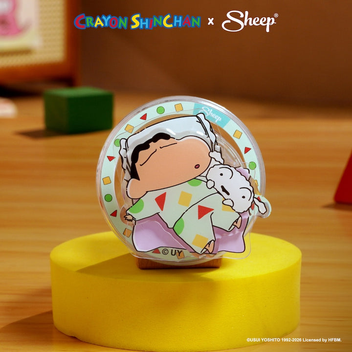 Phone Grip ชินจัง ที่แปะมือถือ Crayon Shinchan สีเขียว ดีไซน์ Pajamas ใช้คู่เคส MagSafe ลิขสิทธิ์แท้