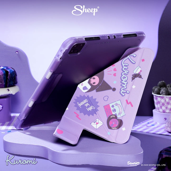 เคสไอแพด กันกระแทก คุโรมิ kuromi ipad case ตั้งได้ น้ำหนักเบา ลิขสิทธิ์แท้ sanrio ซานริโอ้ สีม่วง ดำ