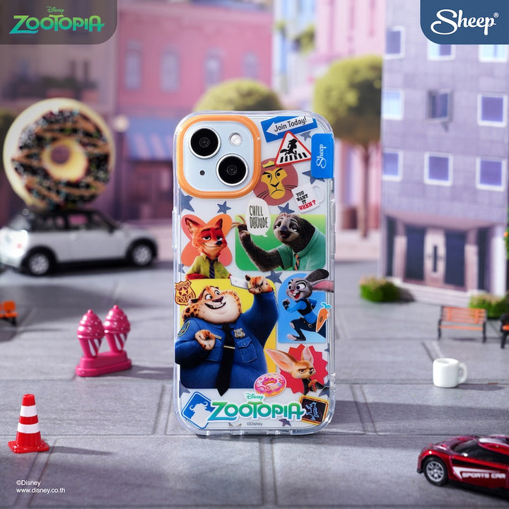 zootopia iPhone case เคสไอโฟน ซูโทเปีย ลายน่ารัก แบบใส โชว์สีเครื่อง