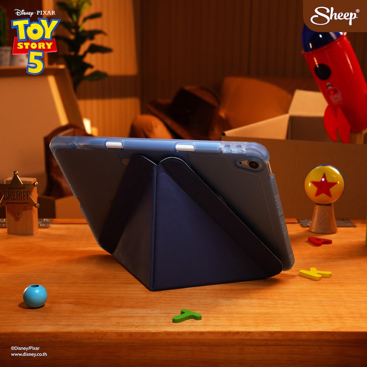 เคส ไอแพด ทอย สตอรี่ ดิสนีย์ พิกซาร์ สีฟ้า สายจด สายวาด กันกระแทก น้ำหนักเบา disney pixar toy story 5 ipad case