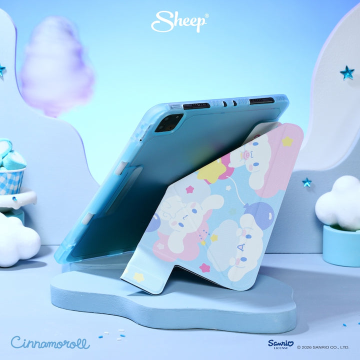 เคสไอแพด ipad cinnamoroll case ลิขสิทธิ์แท้ sanrio น้ำหนักเบา กันกระแทก พกง่าย ซานริโอ้ สีฟ้า ชมพู สายจด วาด