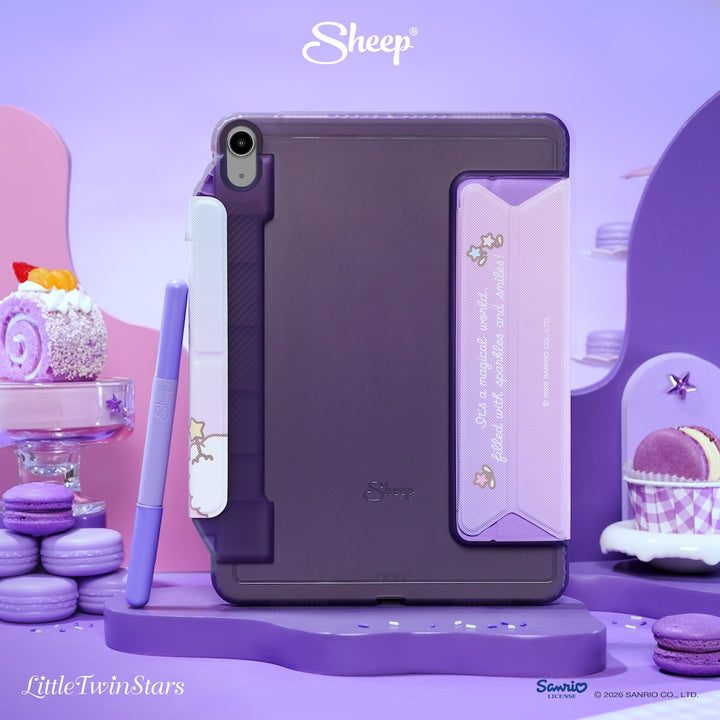 ipad case little twin stars sanrio เคสไอแพด ลิตเติ้ลทวินสตาร์ สีม่วง แถม ปลอกปากกา ลิขสิทธิ์แท้ ซานริโอ้ กันกระแทก กันงอ