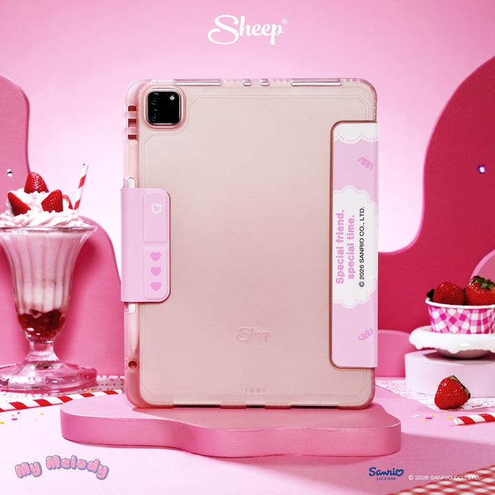 my melody ipad case เคสไอแพด มายเมโลดี้ ซานริโอ้ สีชมพู ขาว ลิขสิทธิ์แท้ sanrio กันกระแทก น้ำหนักเบา พกง่าย