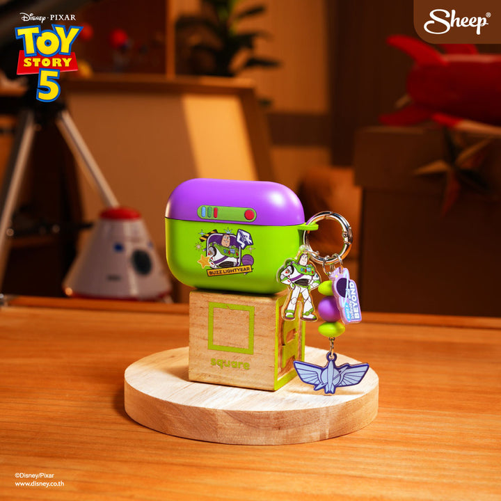 Toy Story 5 ลิขสิทธิ์แท้ ดิสนีย์ Disney ของสะสม เคส case ทอย สตอรี่ airpods pro แอร์พอด buzz สี เขียว ม่วง keyring