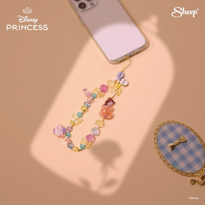 กล่องสุ่ม Belle เจ้าหญิงดิสนีย์ Blind box สายคล้องมือถือน่ารัก ๆ Charm ของสะสม Disney