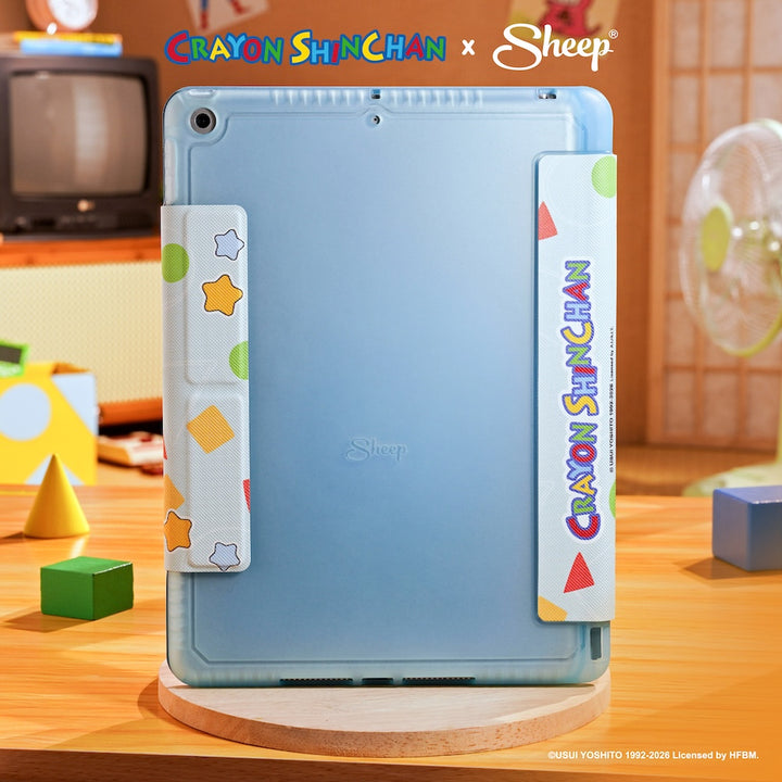 เคสไอแพด เครยอน ชินจัง สีเขียว ฟ้า crayon shinchan ipad case ลิขสิทธิ์แท้ พกง่าย น้ำหนักเบา กันกระแทก