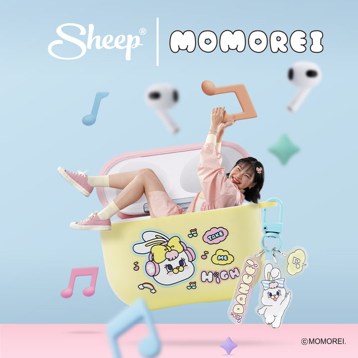 airpods case สีพาสเทล momorei accessories แต่งเคส เคสแอร์พอด แถมพวงกุญแจ
