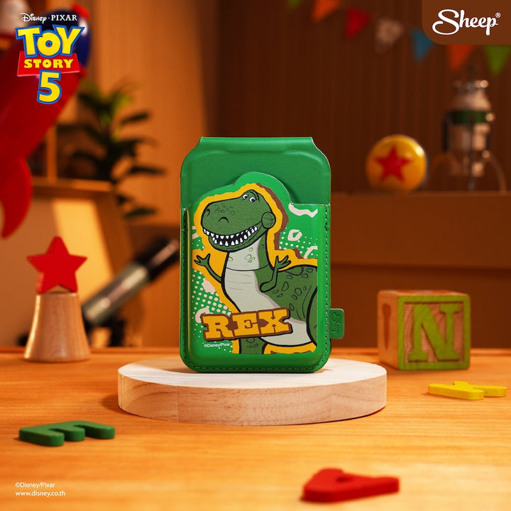 ดิสนีย์ Disney Rex MagSafe Toy Story 5 ลิขสิทธิ์แท้ Phone wallet stand ที่ใส่บัตร แปะ มือถือ ของสะสม ทอย สตอรี่ ตั้งได้