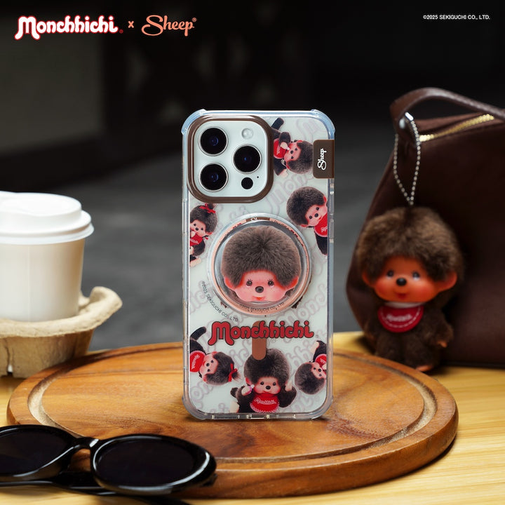 เคสไอโฟน กันกระแทก monchhichi iphone case magsafe ม่อนชิชิ มีแม่เหล็ก แบบใส