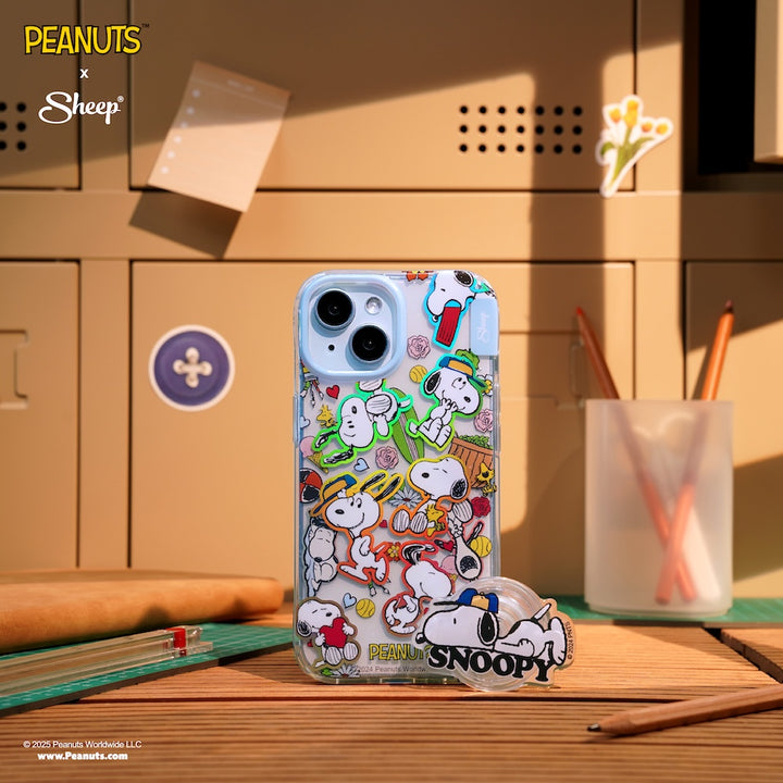 iPhone Case Peanuts เคสไอโฟน มีของแถม เคสไอโฟน peanuts แบบใส โชว์สีเครื่อง