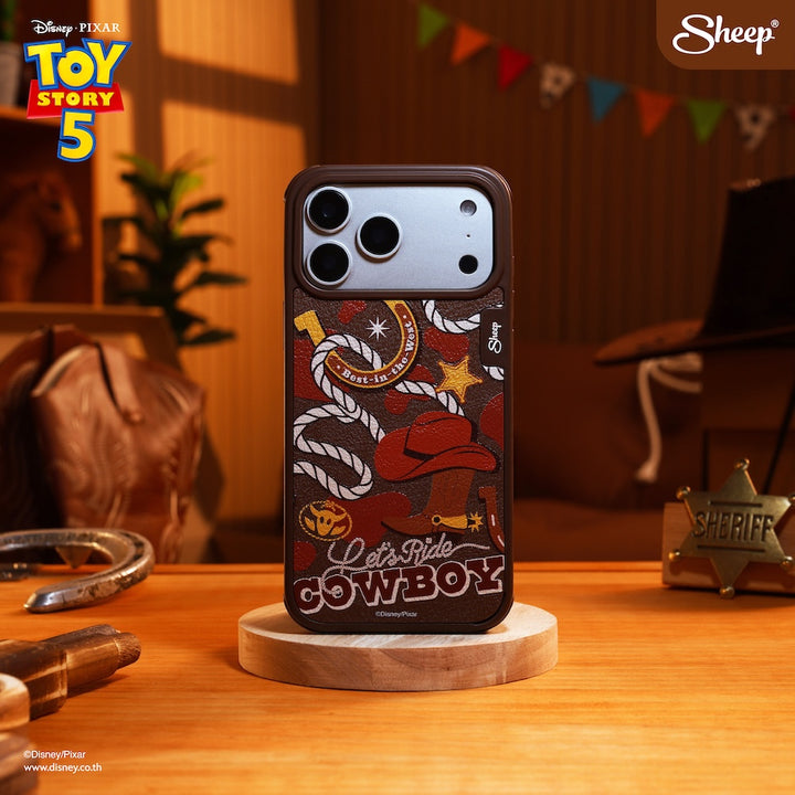iphone magsafe case toy story 5 เคส ไอโฟน ทอย สตอรี่ woody เปลี่ยนลายได้ หนัง วู้ดดี้ สีน้ำตาล ลิขสิทธิ์แท้ ดิสนีย์ พิกซาร์