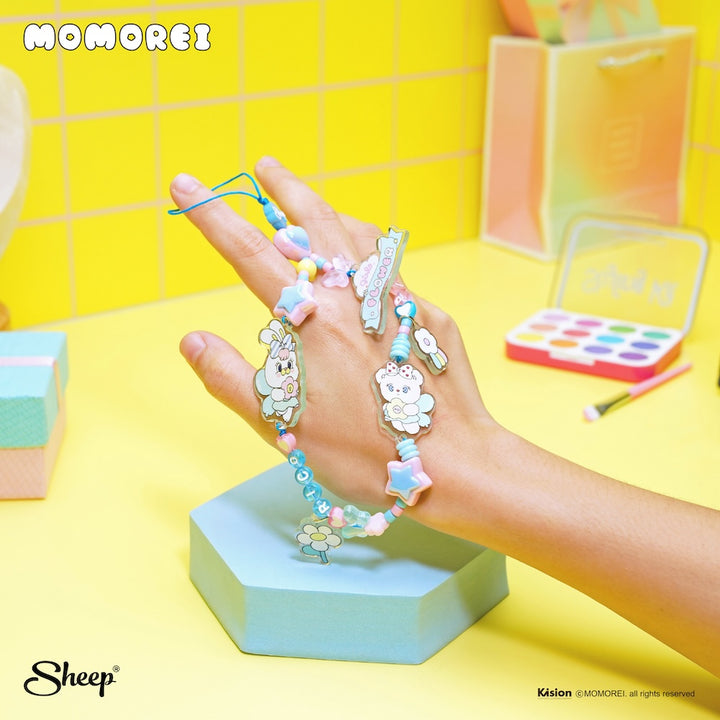 accessories momorei แต่งเคส สายห้อยโทรศัพท์ สีพาสเทล สายแข็งแรง  ชมพู พาสเทล
