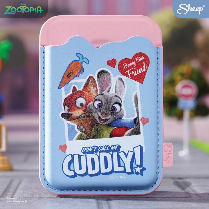 magsafe wallet zootopia nick &amp; judy เคสใส่บัตร คู่จิ้น นิค จูดี้ ซูโทเปีย สีฟ้า ชมพู