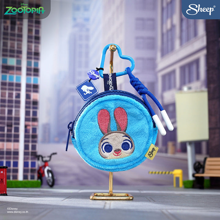 mini gadget bag zootopia พวงกุญแจกระเป๋า judy hopps จูดี้ กระต่าย ซูโทเปีย สีฟ้า มีตะขอห้อย