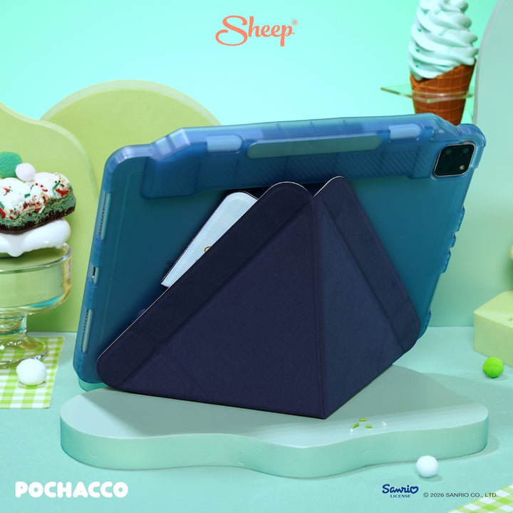 เคส ipad pochacco case เคสโปเชโกะ ไอแพด ลิขสิทธิ์แท้ sanrio กันกระแทก กันงอ แถม ปลอกปากกา ซานริโอ้ สีเขียว ฟ้า