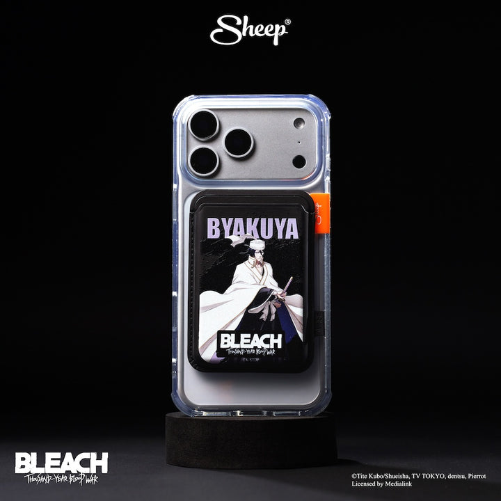 เคสใส่บัตร คุจิกิ เบียคุยะ bleach บลีช เทพมรณะ ss8 phone wallet สีดำ ที่ใส่บัตร แปะมือถือ kuchiki byakuya