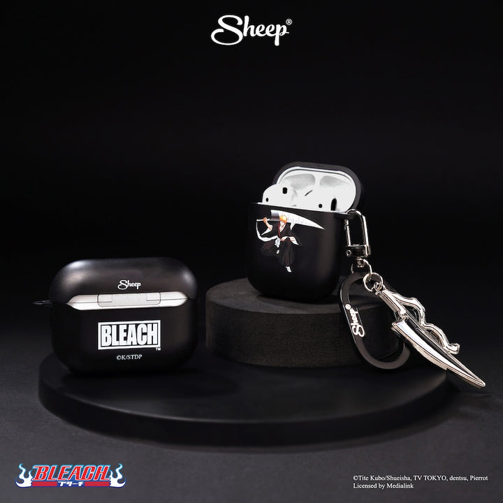 เคส airpods case bleach บลีช เทพมรณะ คุโรซากิ อิจิโกะ แถม keyring ดาบ kurosaki ichigo สีดำ เท่ๆ พร้อมส่ง