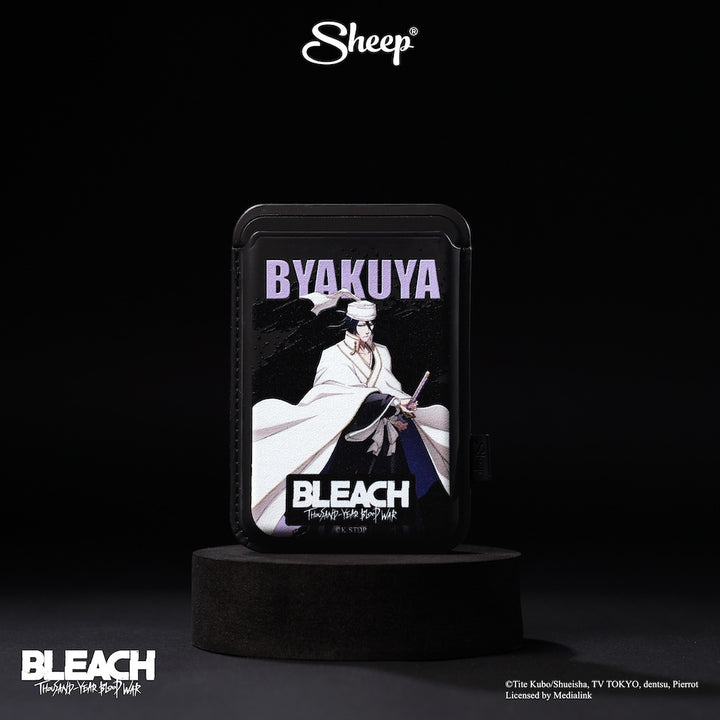ที่ใส่บัตร แปะมือถือ bleach บลีช เทพมรณะ ss8 คุจิกิ เบียคุยะ สีดำ phone wallet เคสใส่บัตร kuchiki byakuya สงครามเลือดพันปี