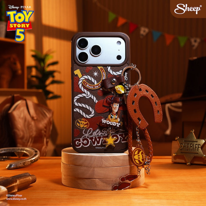 เคส ไอโฟน toy story 5 woody หนัง สีน้ำตาล เปลี่ยนลายได้ iphone magsafe case ทอย สตอรี่ ลิขสิทธิ์แท้ disney pixar