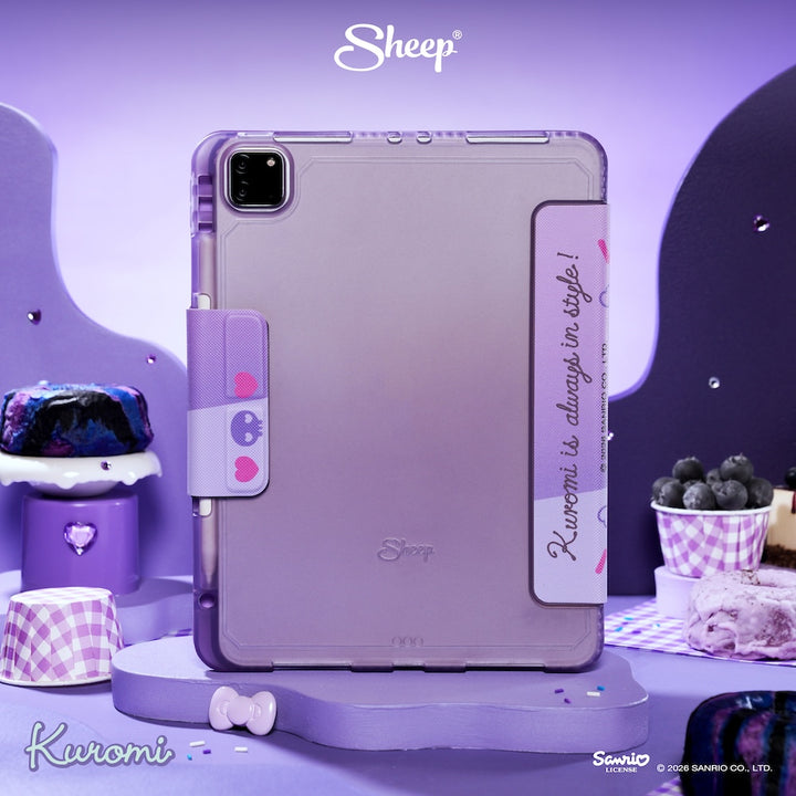 เคสไอแพด คุโรมิ สีม่วง ดำ kuromi ipad case ซานริโอ้ ลิขสิทธิ์แท้ sanrio พกง่าย น้ำหนักเบา กันกระแทก