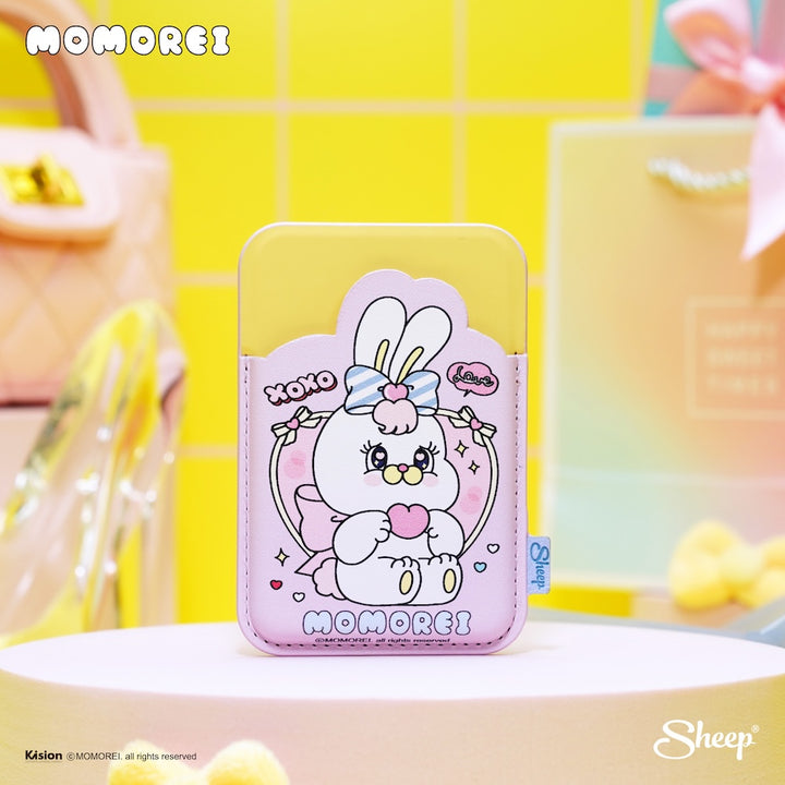 เคส ใส่บัตร สีชมพู พาสเทล momorei เคสพาสเทล แม่เหล็กดูด แน่นหนึบ magsafe wallet