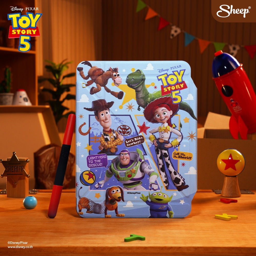 toy story 5 ipad case สีฟ้า เคส ไอแพด ทอย สตอรี่ ดิสนีย์ กันงอ กันกระแทก ลายตัวละคร ลิขสิทธิ์แท้ disney pixar แถม ปลอกปากกา