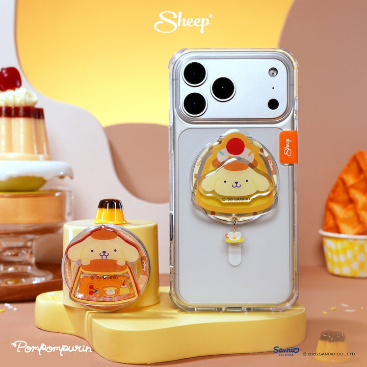 phone accessories ปอมปอมปุริน pompompurin สีเหลือง ใช้คู่เคส sanrio ลิขสิทธิ์แท้ ที่แปะมือถือ magsafe griptok