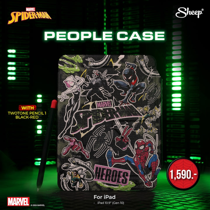 เคสไอแพดแถมปลอกปากกา เคส Marvel Spider-Man ลิขสิทธิ์แท้ เคส iPad และ iPad Pro