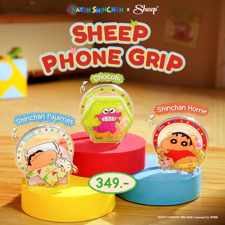 Crayon Shinchan ลิขสิทธิ์แท้ ชินจัง ที่แปะมือถือ ใช้คู่เคส MagSafe Phone Grip ดีไซน์ Pajamas Home Chocobi