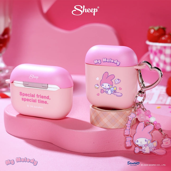 มายเมโลดี้ เคสแอร์พอด 4 pro 3 airpods case my melody สีชมพู ลิขสิทธิ์แท้ sanrio ของแท้ ซานริโอ้ พร้อมส่ง