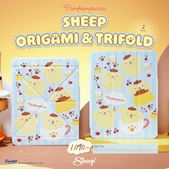เคสไอแพด sanrio pompompurin สีเหลือง ฟ้า ipad case กันกระแทก น้ำหนักเบา ลิขสิทธิ์แท้ ซานริโอ้ ปอมปอมปุริน