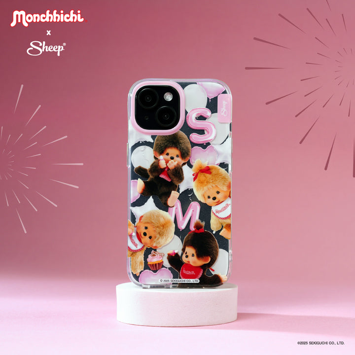 sheep sketch เคส ซัมซุง สีชมพู ม่อนชิชิ สีเบจ ทอง มอนชิชิ samsung case monchhichi beige
