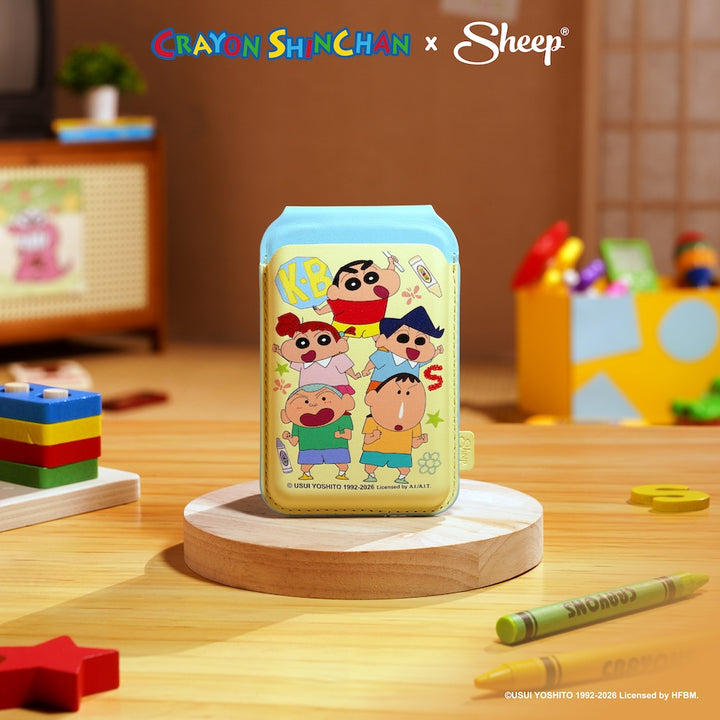 ชินจัง Crayon Shinchan สีฟ้า สีเหลือง เนเน่จัง คาซามะคุง มาซาโอะคุง โบจัง ห้องทานตะวัน magsafe ใช้คู่เคส ที่ใส่บัตร แปะมือถือ