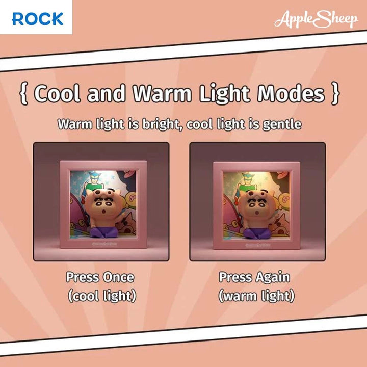 โคมไฟ สีชมพู บูริบูริซาเอม่อน ชินจัง Rock Crayon Shinchan ตั้งโต๊ะ กลางคืน